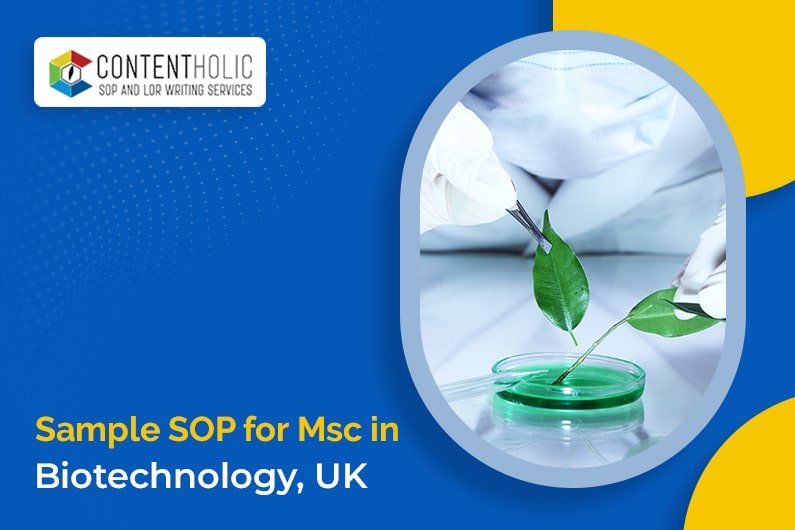 Sample SOP for MSC in Biotechnology, UK