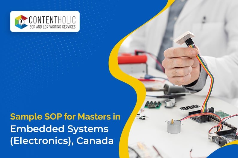 Sample SOP for Masters in Embedded system(Electronics), Canada