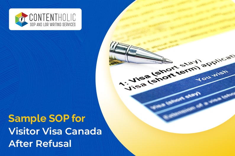Sample SOP for Visitor Visa Canada After Refusal