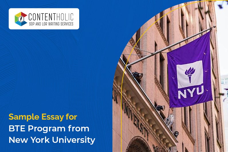 Sample Essay for BTE Program from New York University