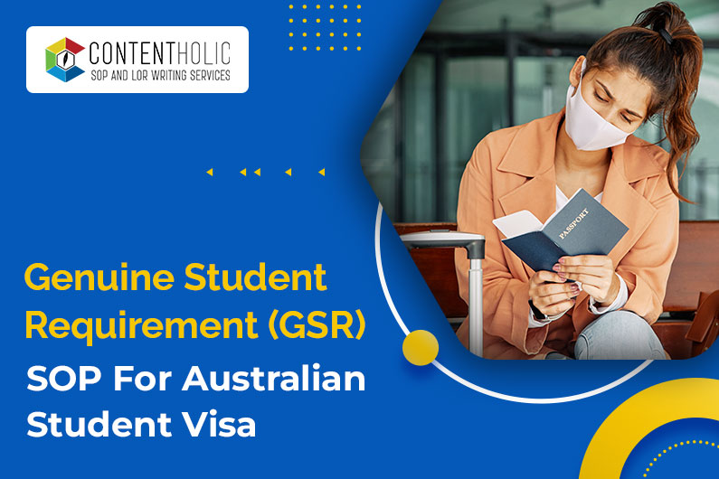 Genuine Student Requirement (GSR) SOP for Australia Student Visa