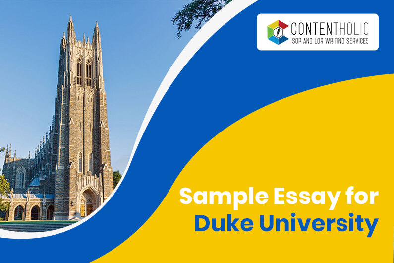 Duke University Sample Essay For Admission