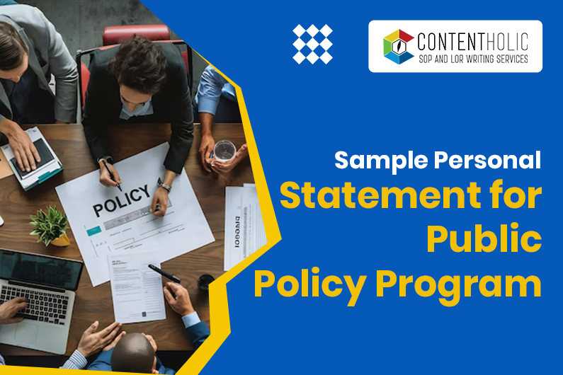 Personal Statement Sample for Public Policy Program