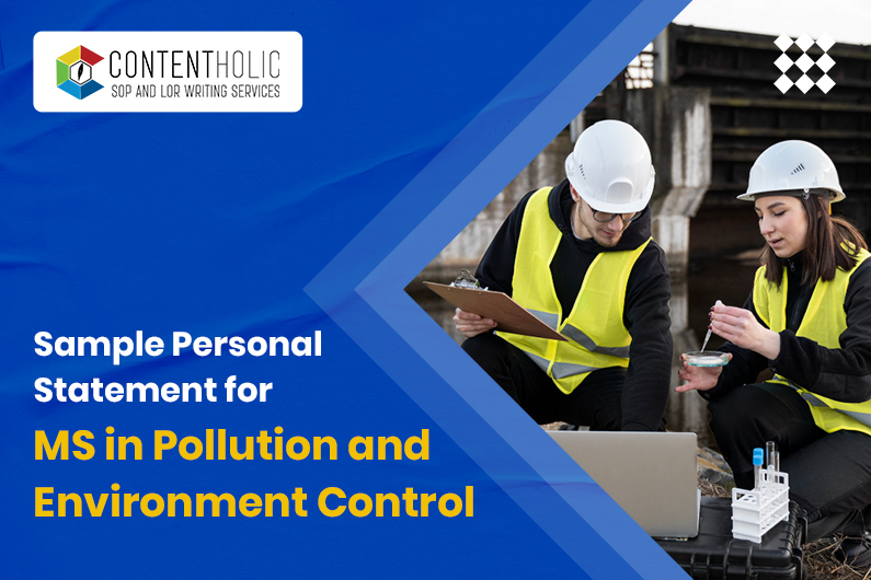 Sample Personal Statement for MS in Pollution and Environment Control