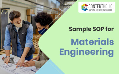 Sample SOP For Materials Engineering