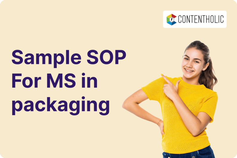 Sample SOP for MS in Packaging