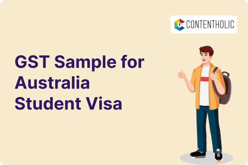 GST Sample for Australia Student Visa