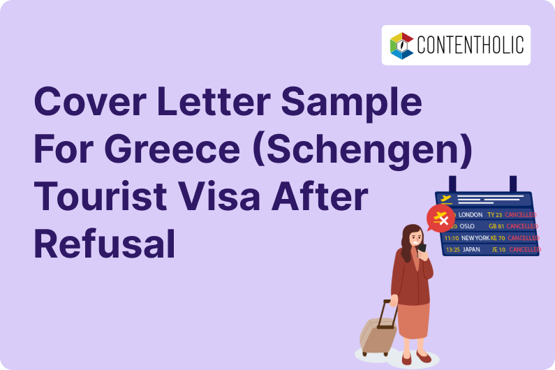 Sample Cover Letter for Greece (Schengen) Tourist Visa After Refusal