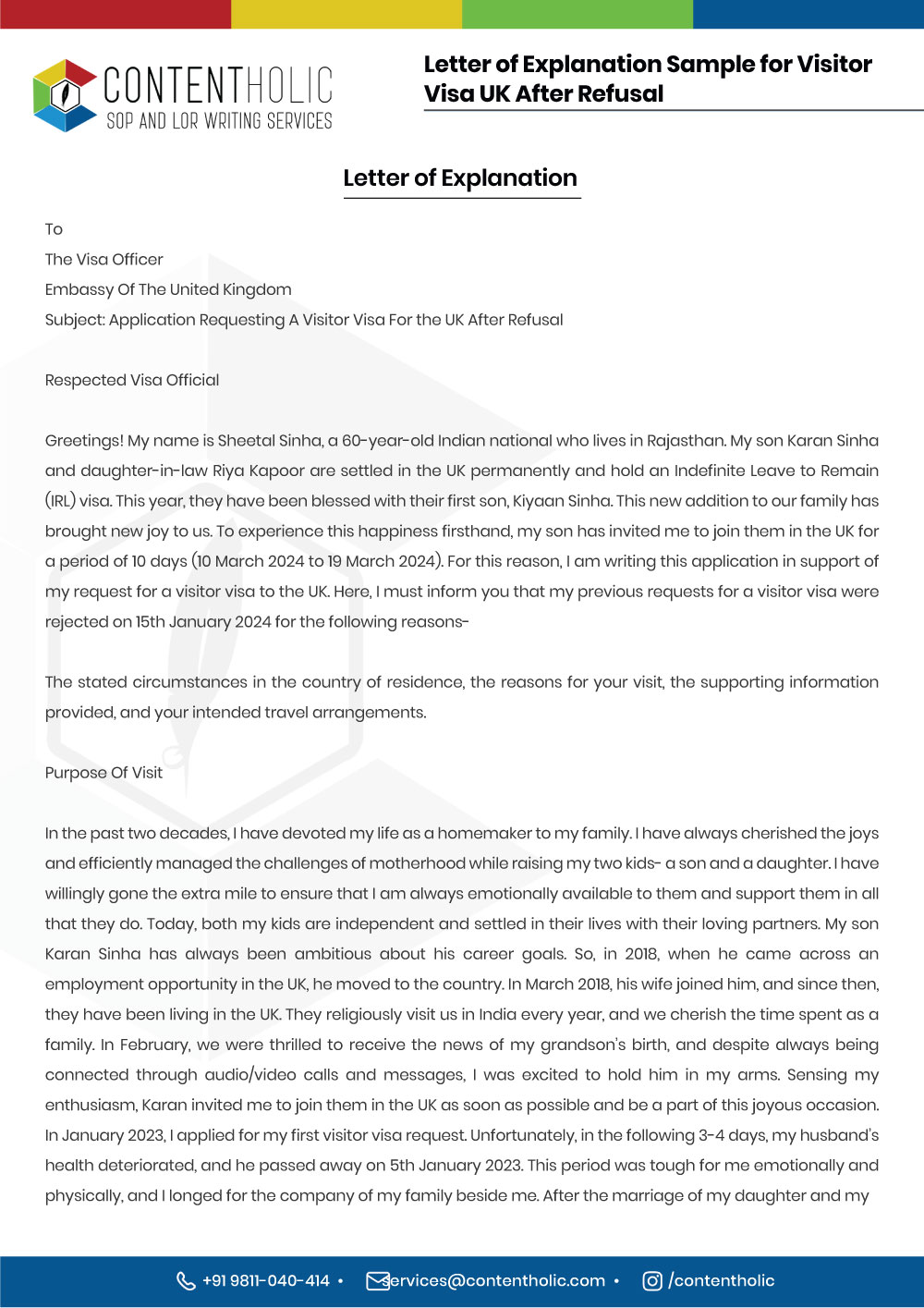 Cover Letter Sample for Canada Student Visa after Refusal