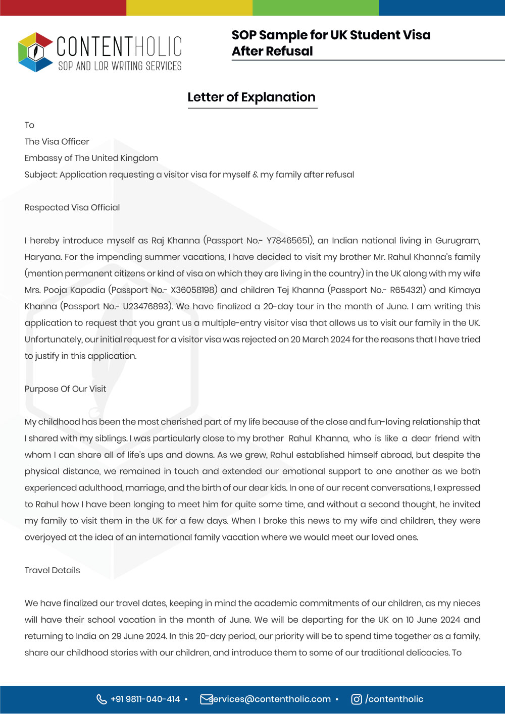 Cover Letter Sample for Canada Student Visa after Refusal